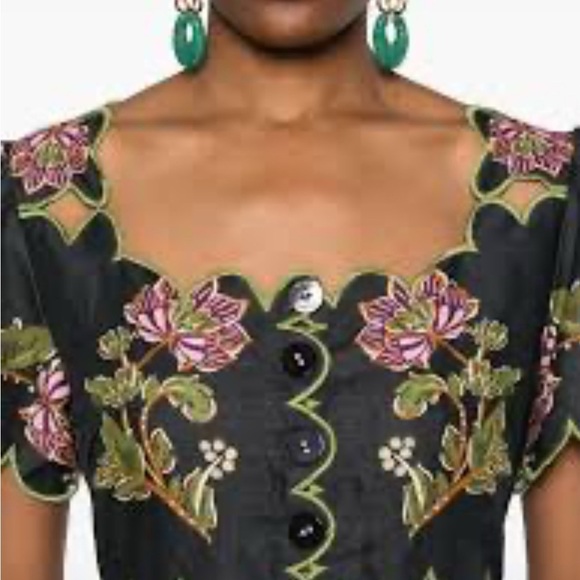 NWT Farm Rio Embroidered dress with cutouts - Picture 4 of 10